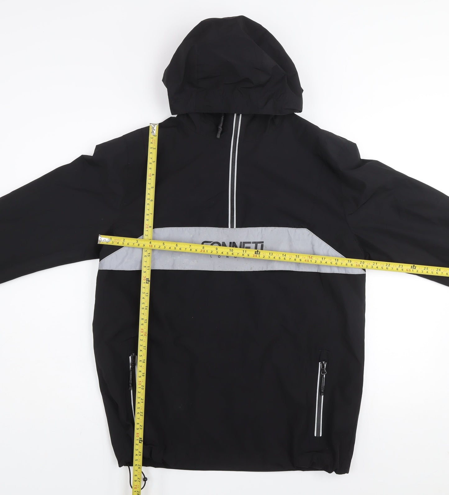 Boys UK Size 13-14 Years Sonneti Black Windbreaker Coat