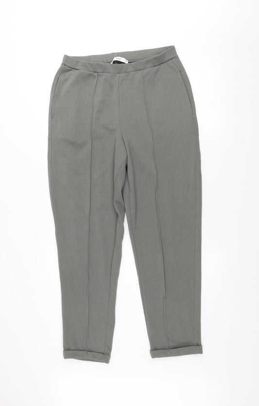 Mango Women’s Grey Jogger Style Tapered Trousers Size M