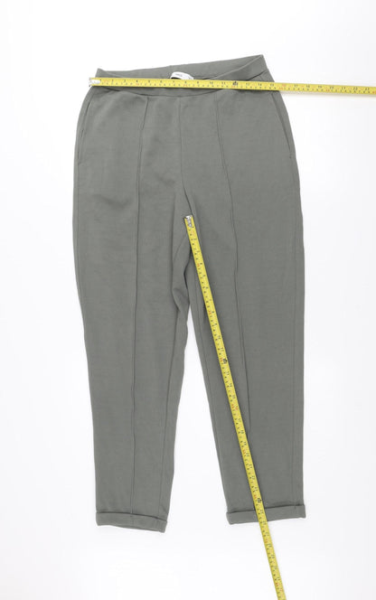 Mango Women’s Grey Jogger Style Tapered Trousers Size M