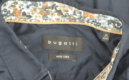 Mens UK Collar Size XL Bugatti Smart Blue  Dress Shirt