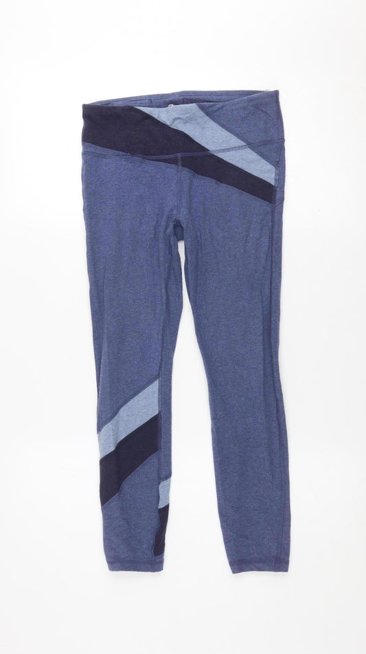 Womens UK Size S GapFit Slim Fit Leggings Blue Leggings