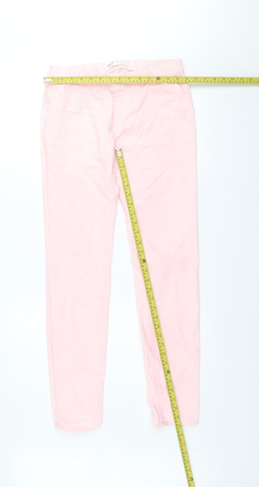 Denim Co. Women's Pink Jegging Trousers Size 10 Slim Fit