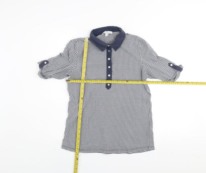 Womens UK Size 12 Peter Hahn Blue Classic Button-Up