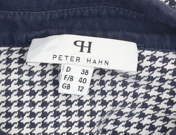 Womens UK Size 12 Peter Hahn Blue Classic Button-Up
