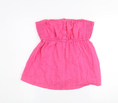 Dunnes Women Pink Strapless Cotton Camisole Top Size 16