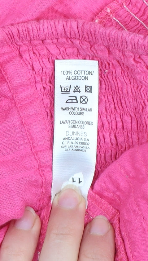 Dunnes Women Pink Strapless Cotton Camisole Top Size 16