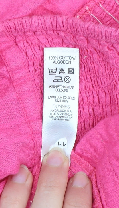 Dunnes Women Pink Strapless Cotton Camisole Top Size 16