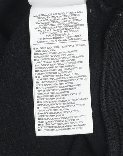 Boys UK Size 12-13 Years Nike Black Pullover Hoodie