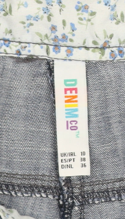 Denim Co Women’s Blue Cotton Lyocell Cargo Shorts Size 10