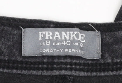 Dorothy Perkins Women’s Black Skinny Jeans Size 12 Mid Rise Stretch Denim
