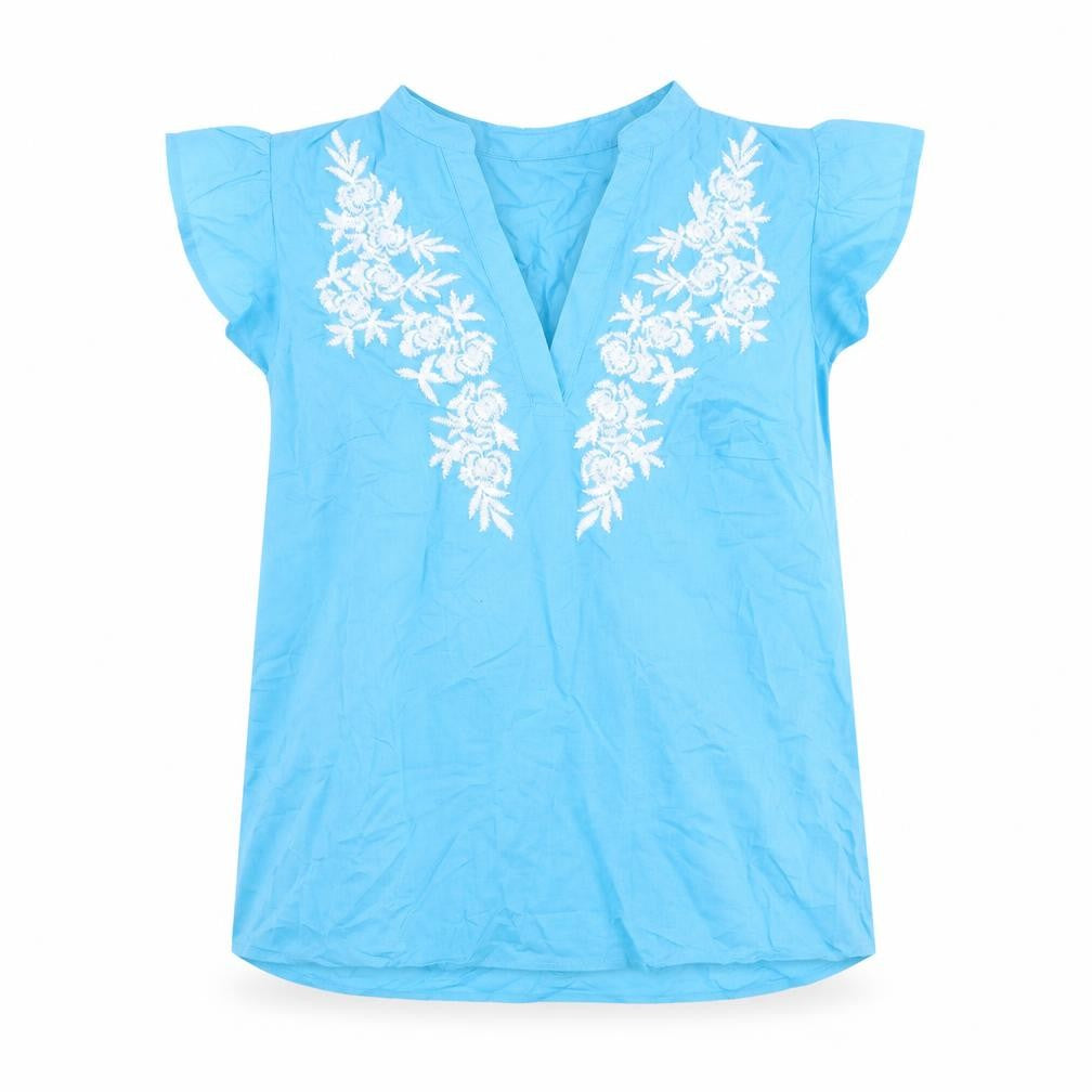 Womens UK Size S Dunnes Blue Tunic Blouse
