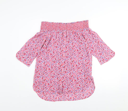 Womens UK Size 10 NEXT Pink Tunic Blouse