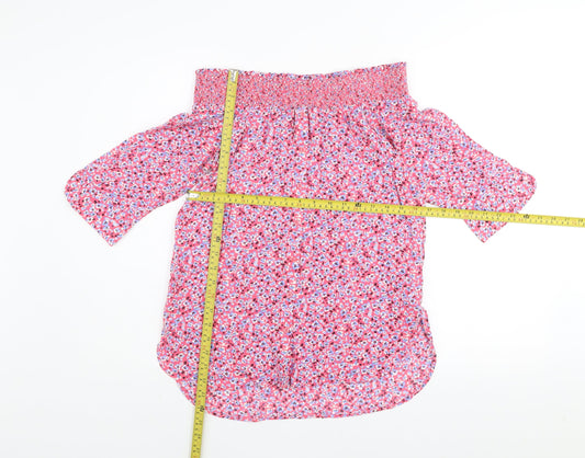 Womens UK Size 10 NEXT Pink Tunic Blouse