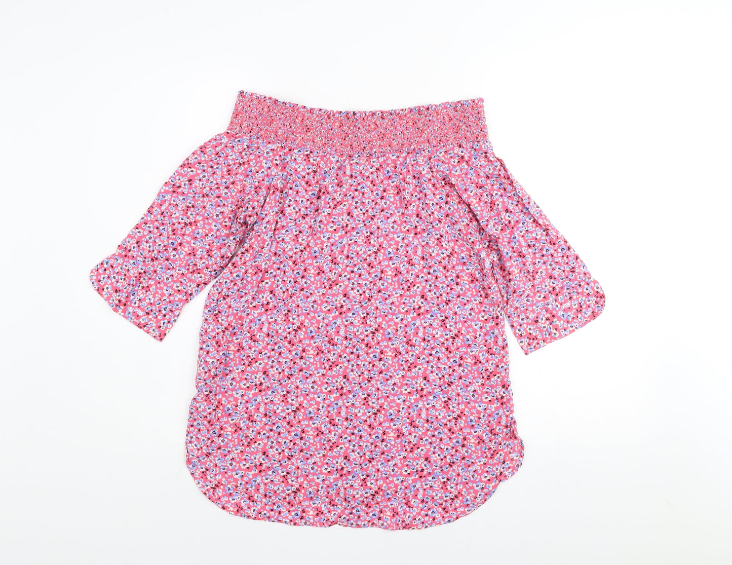 Womens UK Size 10 NEXT Pink Tunic Blouse