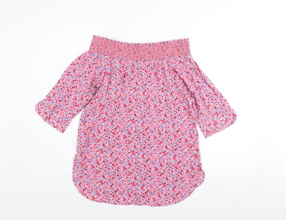 Womens UK Size 10 NEXT Pink Tunic Blouse