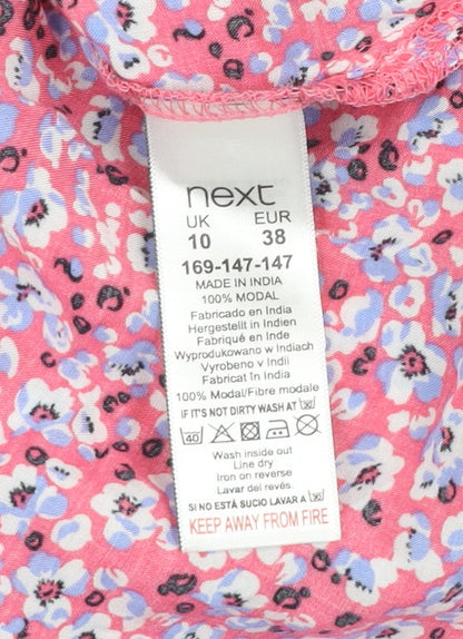 Womens UK Size 10 NEXT Pink Tunic Blouse