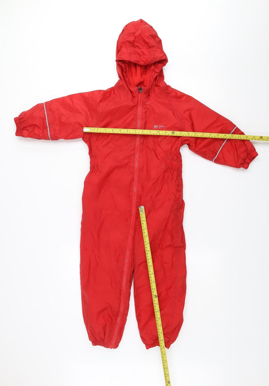 Regatta Boys Red 3-4 Years Waterproof Hooded Snowsuit Ski Suit