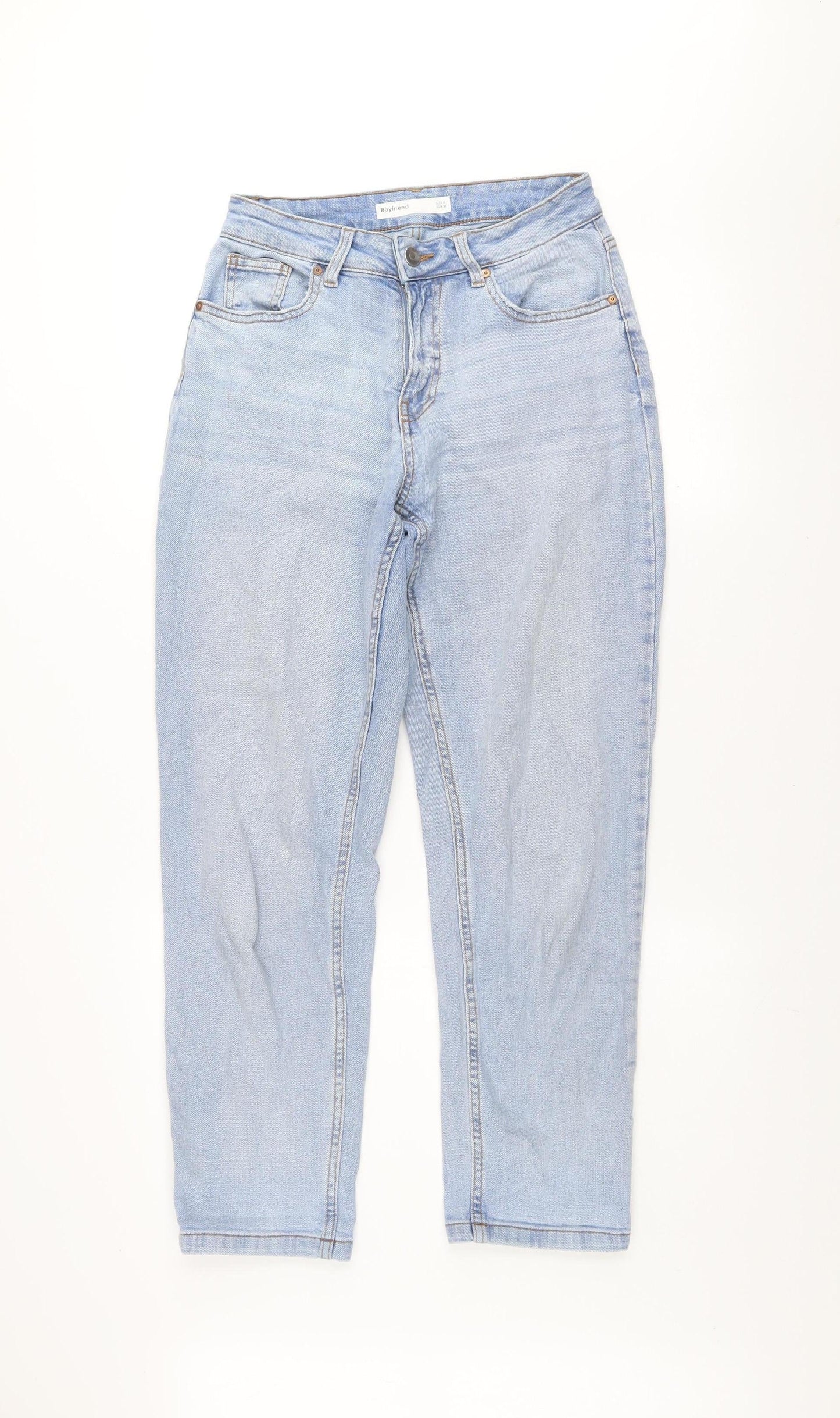 Womens UK Size 8 Dunnes Relaxed Fit Boyfriend Blue Jeans