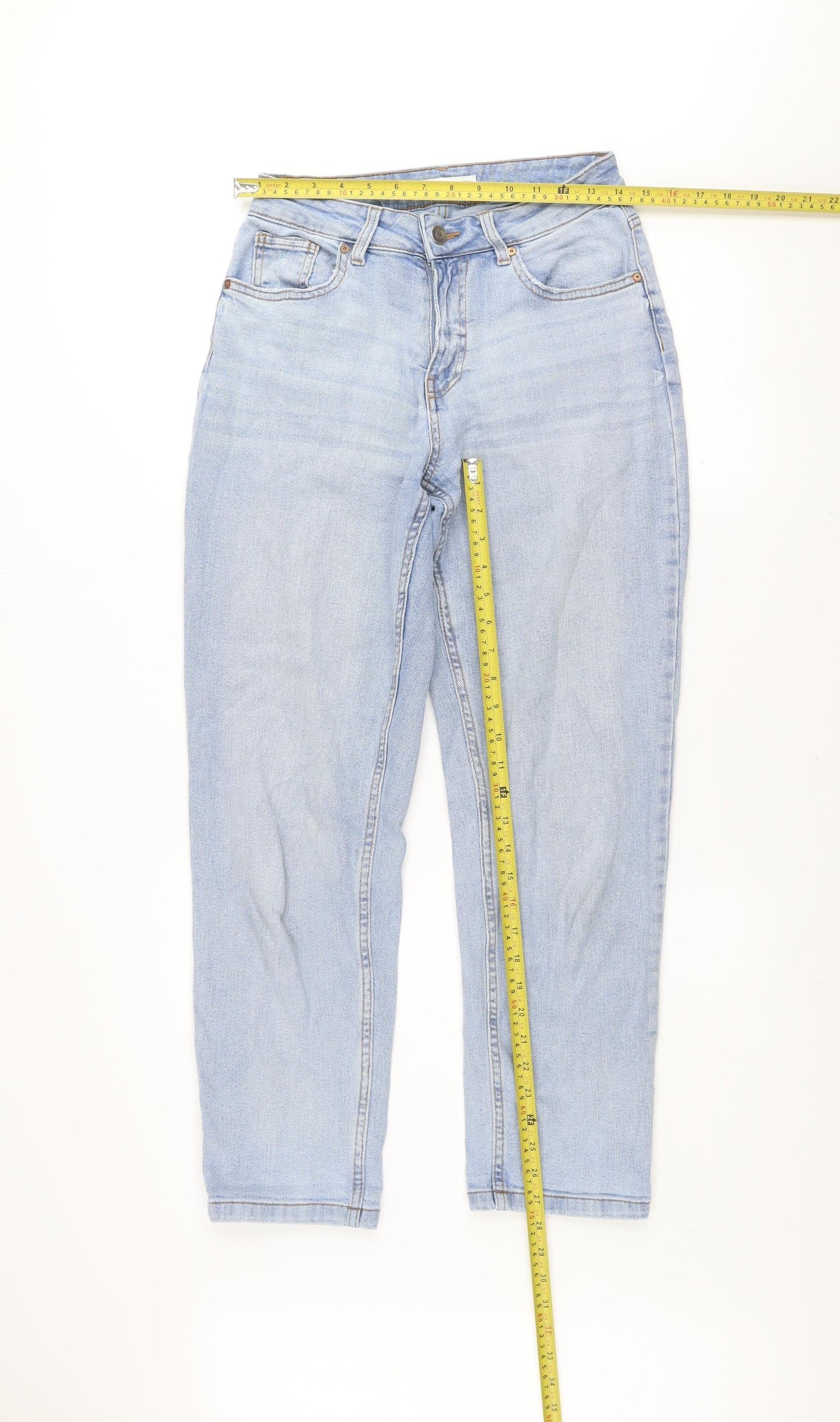 Womens UK Size 8 Dunnes Relaxed Fit Boyfriend Blue Jeans