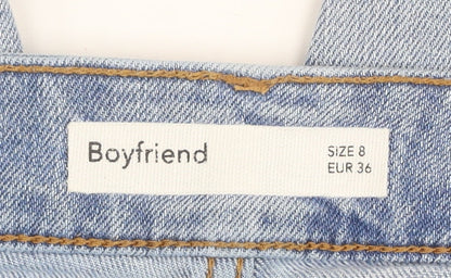 Womens UK Size 8 Dunnes Relaxed Fit Boyfriend Blue Jeans
