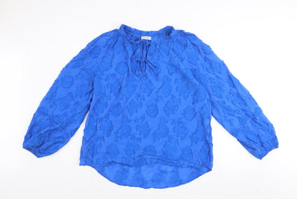 Womens UK Size L Gallery Blue Tunic Blouse