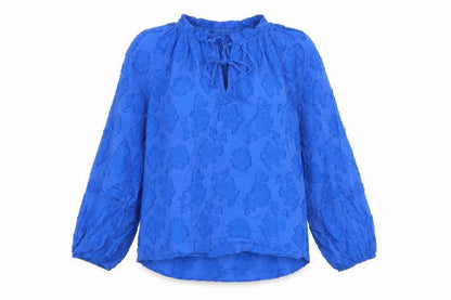 Womens UK Size L Gallery Blue Tunic Blouse