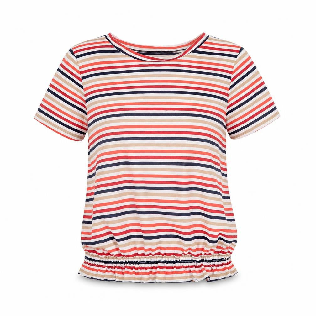 Womens UK Size 10 Papaya Multicoloured Basic T-Shirt