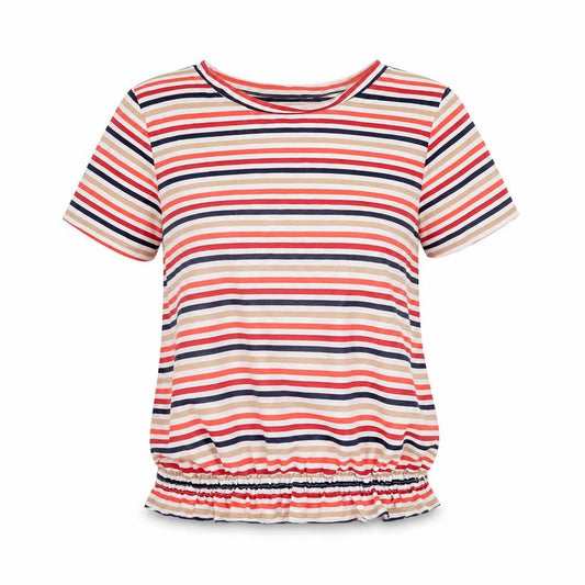 Womens UK Size 10 Papaya Multicoloured Basic T-Shirt