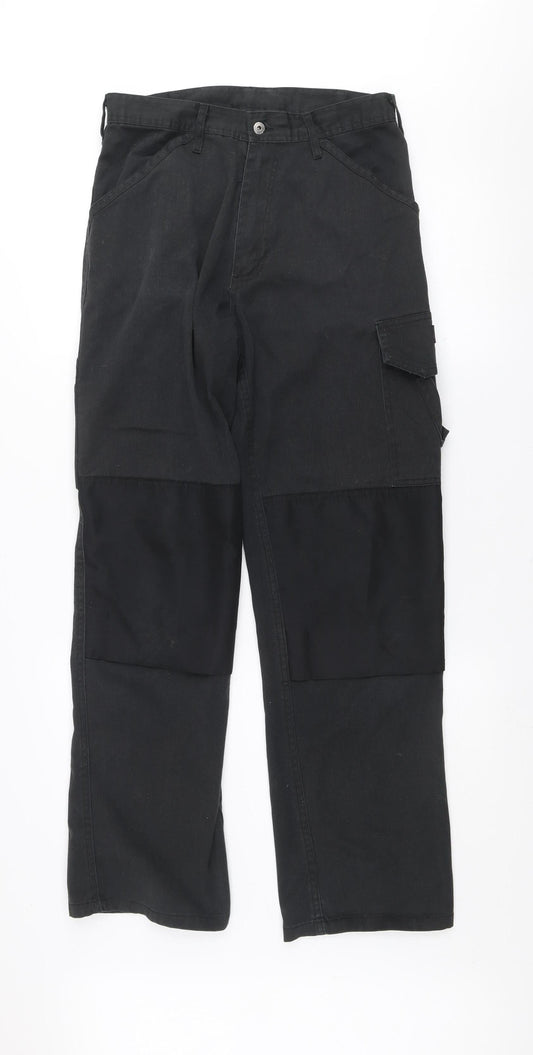Dunlop Safety Men's Black Cargo Workwear Trousers W30 L32