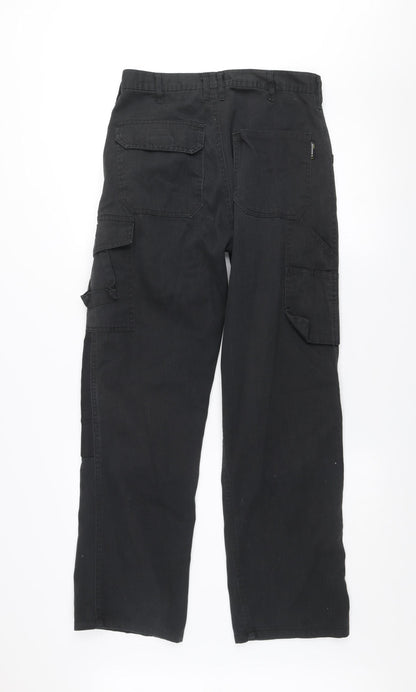 Dunlop Safety Men's Black Cargo Workwear Trousers W30 L32