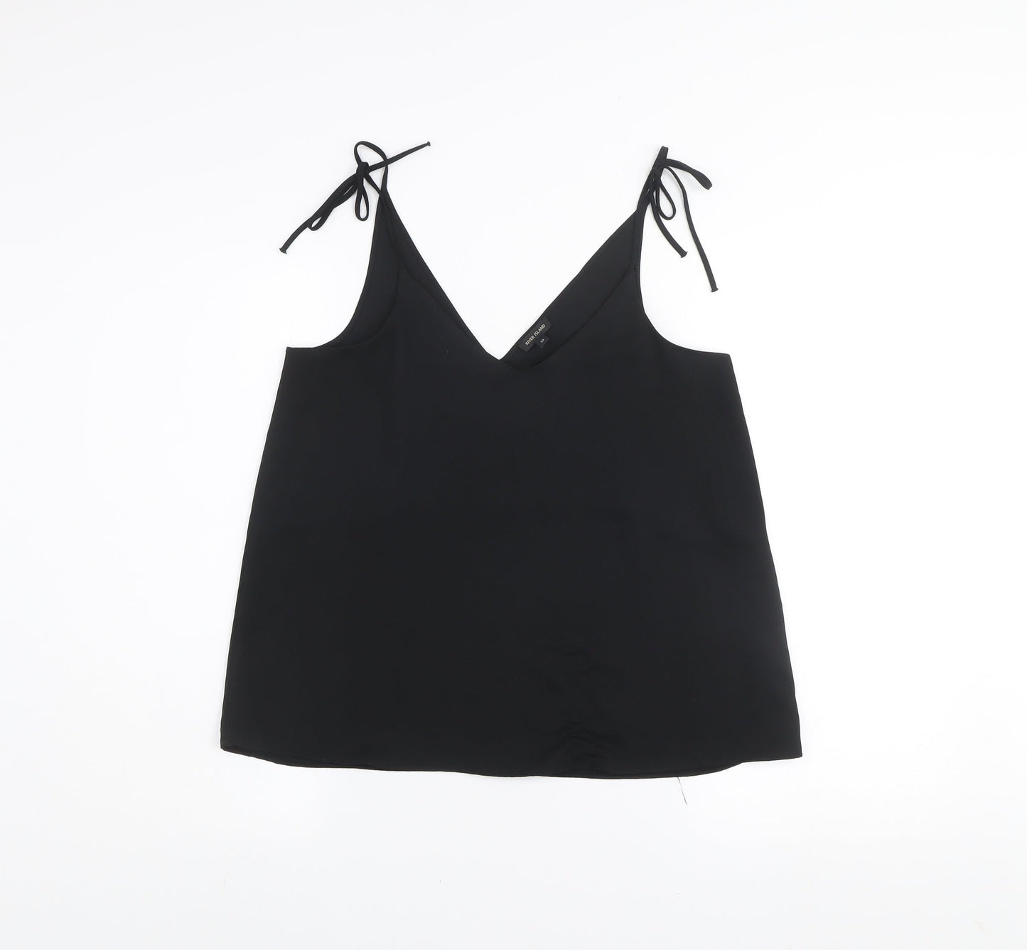Womens UK Size 10 River Island Black Camisole Tank