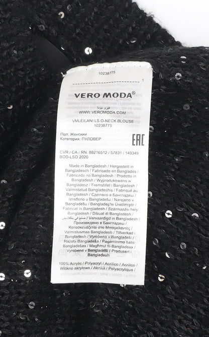 Womens UK Size S VERO MODA Black Pullover Jumper