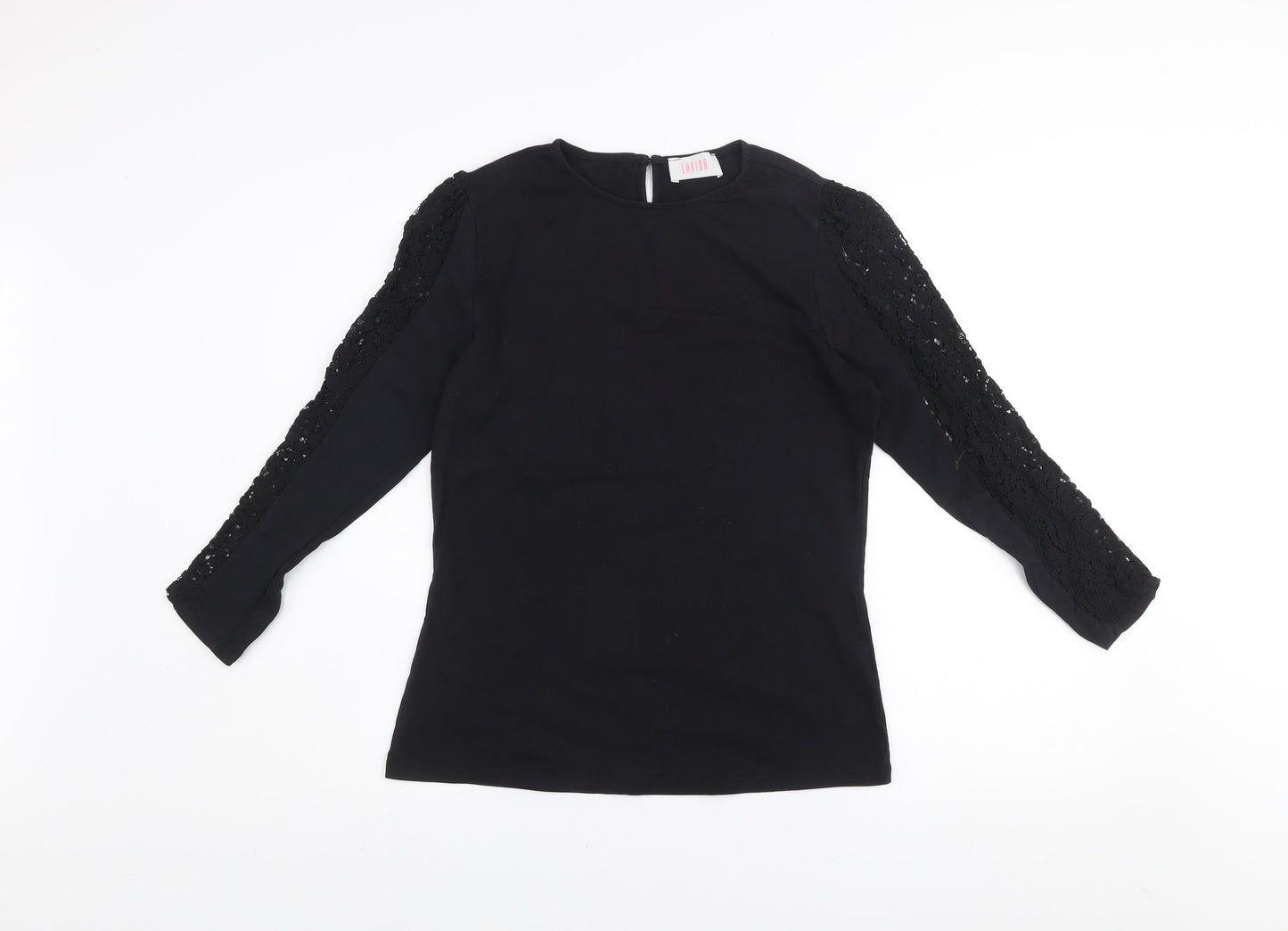 Womens UK Size 12 Savida Black Basic Blouse