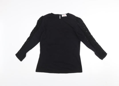 Womens UK Size 12 Savida Black Basic Blouse