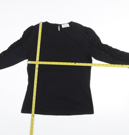 Womens UK Size 12 Savida Black Basic Blouse