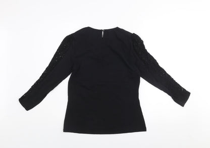 Womens UK Size 12 Savida Black Basic Blouse