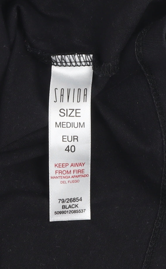 Womens UK Size 12 Savida Black Basic Blouse