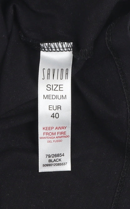 Womens UK Size 12 Savida Black Basic Blouse