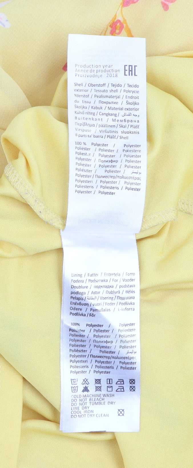 Womens UK Size S Pieces Yellow Basic Blouse