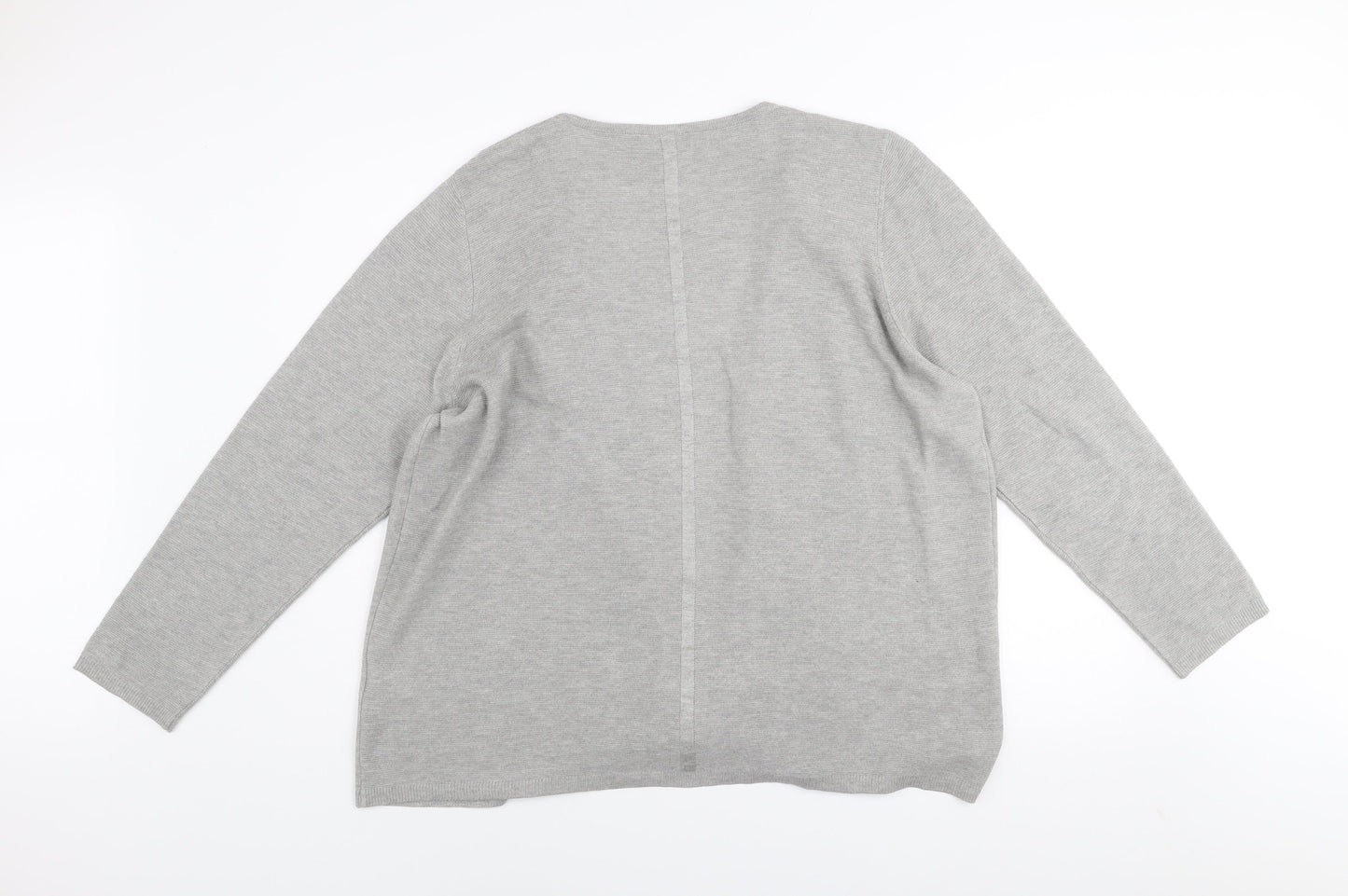 Womens UK Size 24 TR Grey Cardigan Jumper