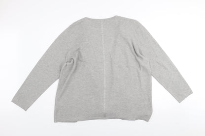 Womens UK Size 24 TR Grey Cardigan Jumper