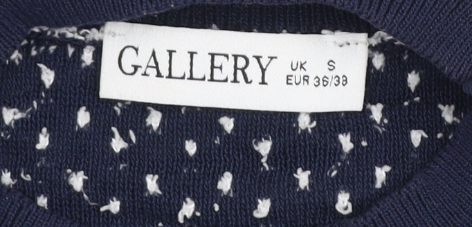 Womens UK Size S Gallery Blue Basic Blouse