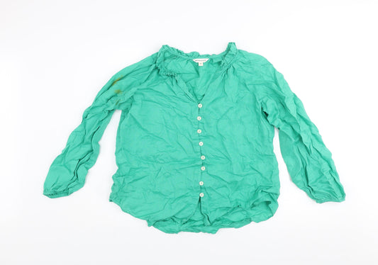 Womens UK Size M Monsoon Green Basic Blouse