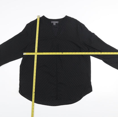 Primark Women’s Black Polka Dot Long Sleeve Blouse Size 16