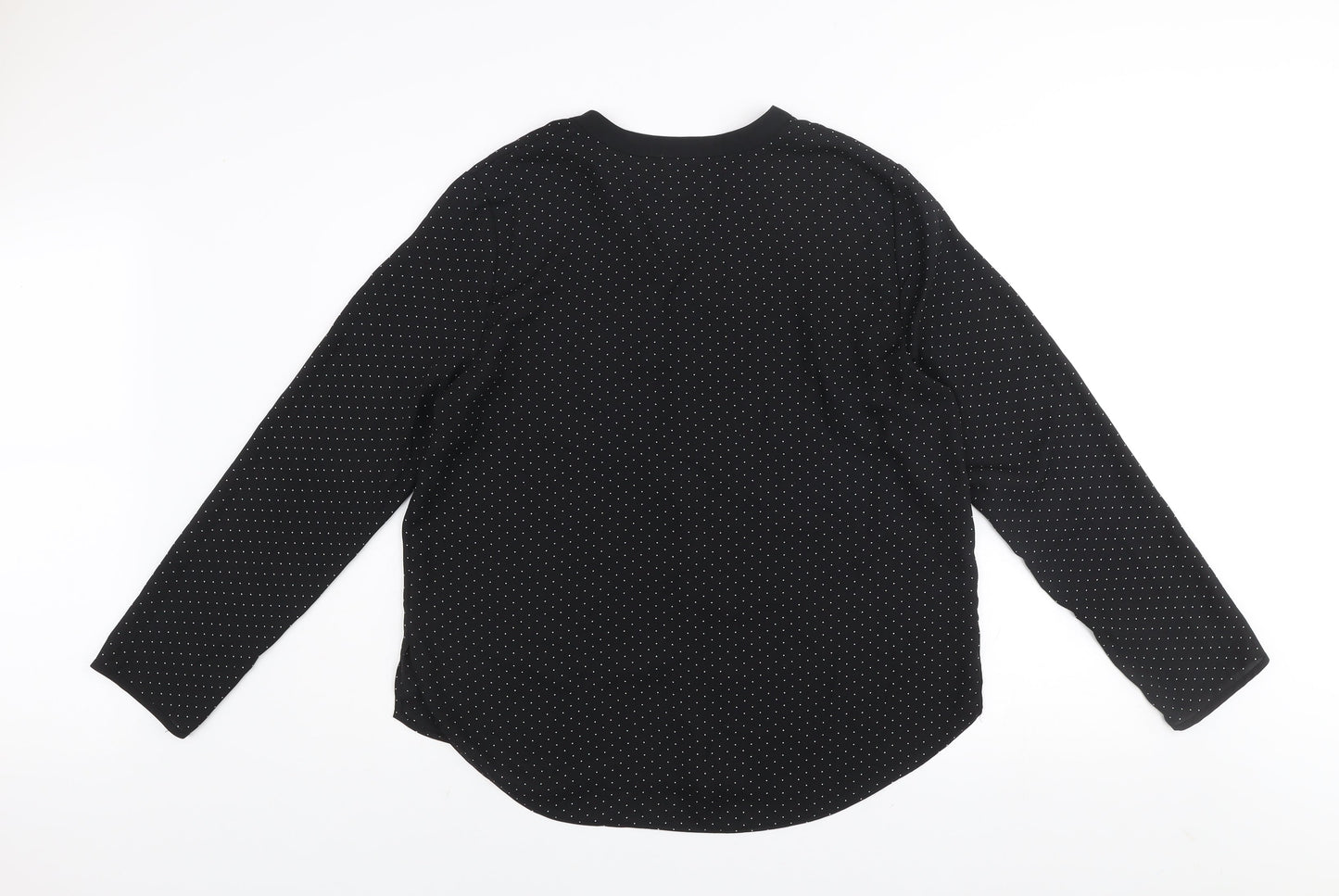 Primark Women’s Black Polka Dot Long Sleeve Blouse Size 16