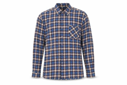 Focus Collection Men's Blue Checked Flannel Long Sleeve Shirt XL
