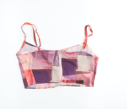 Womens UK Size 12 PRETTYLITTLETHING Multicoloured Camisole Tank