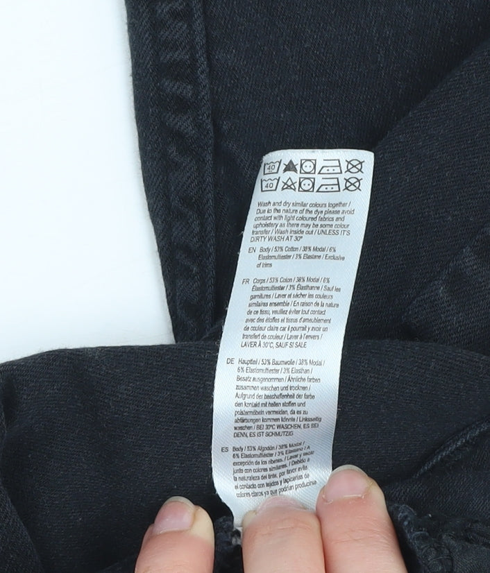 F&F Women’s Black Skinny Jeans UK 14 Regular Stretch Denim