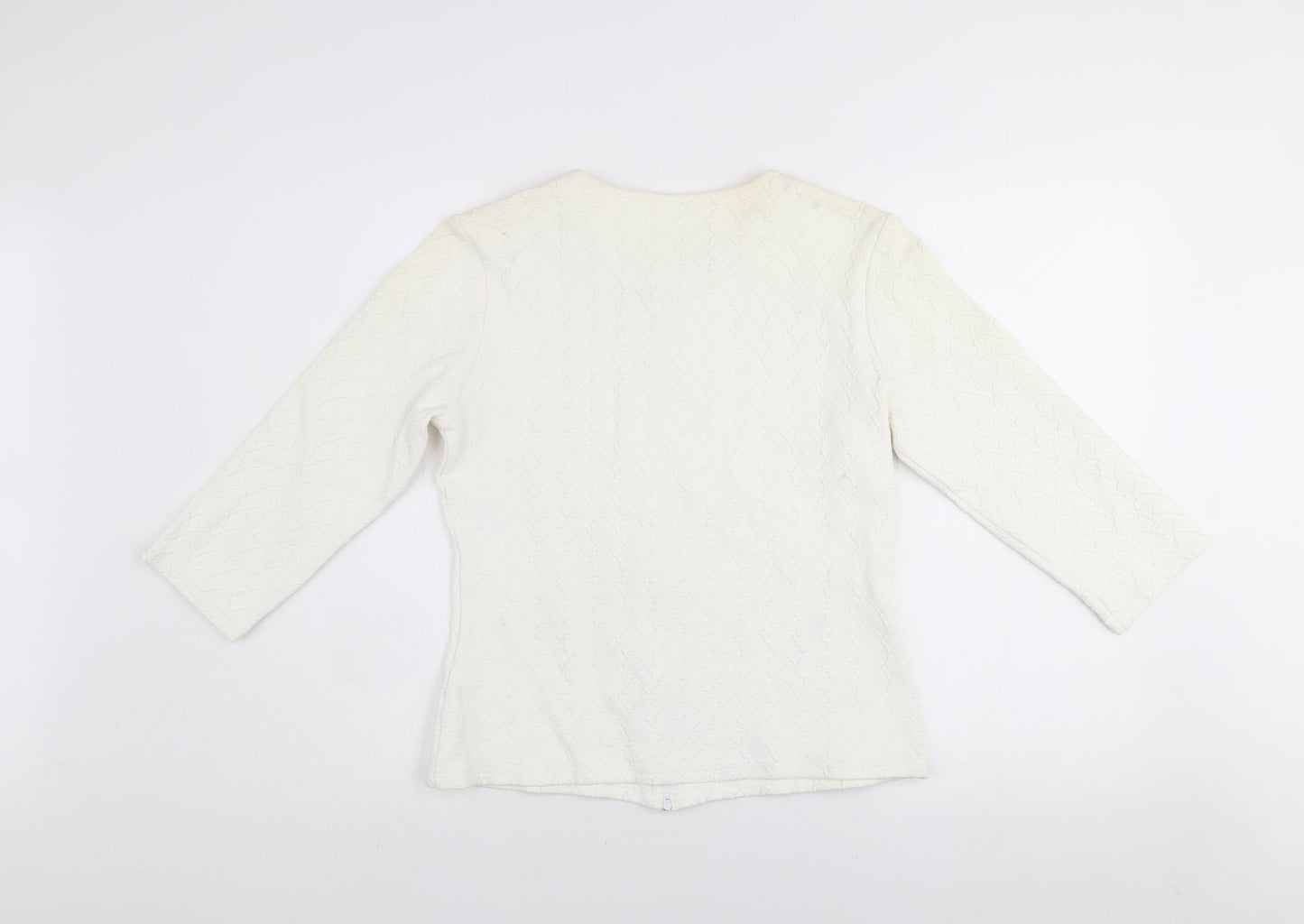 Womens UK Size 14 Rayure Paris Ivory Basic Jacket