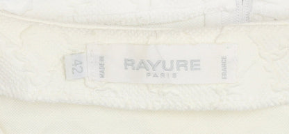 Womens UK Size 14 Rayure Paris Ivory Basic Jacket
